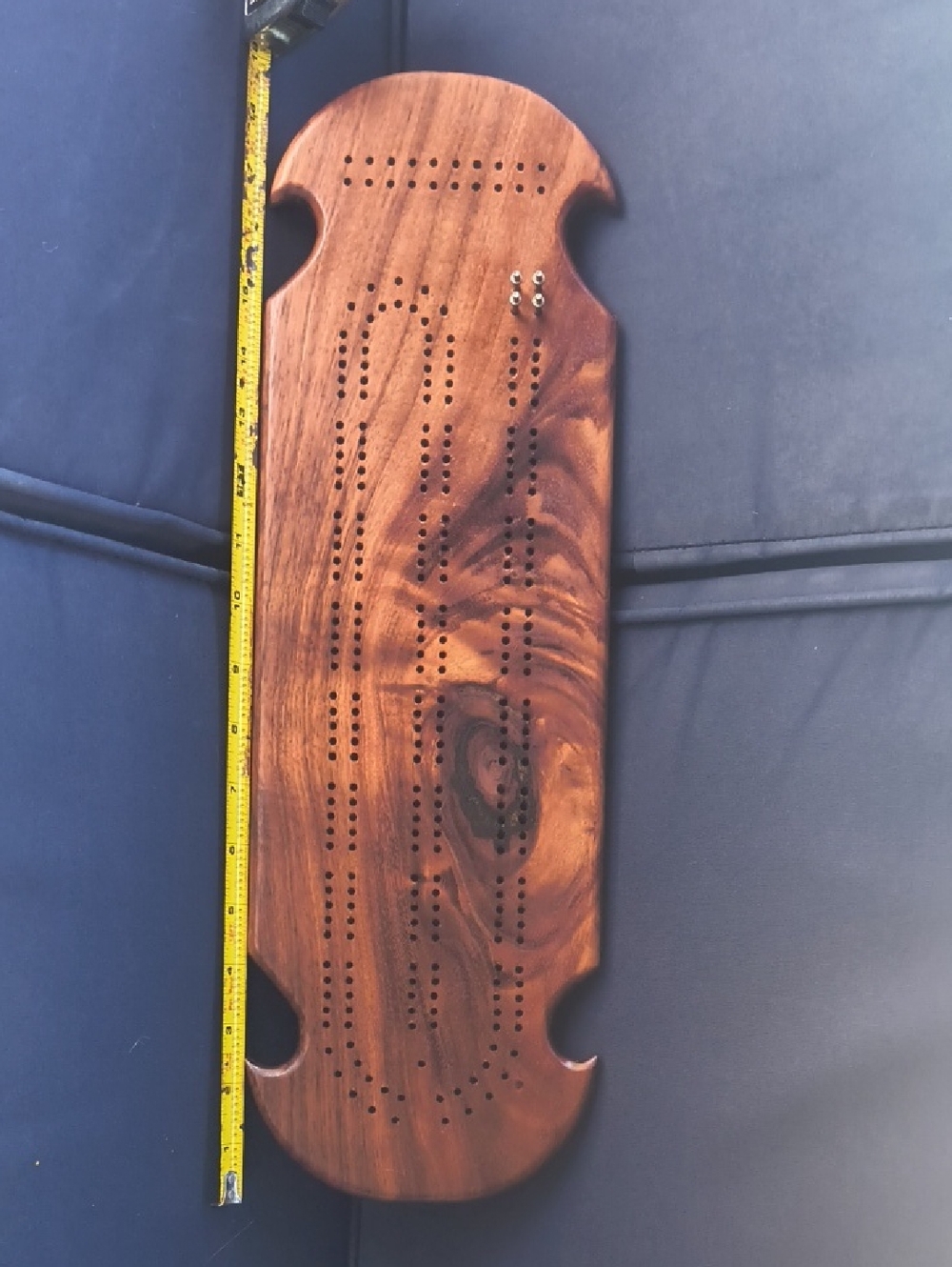 Custom Made Hawaiian Koa Wood Cribbage Board